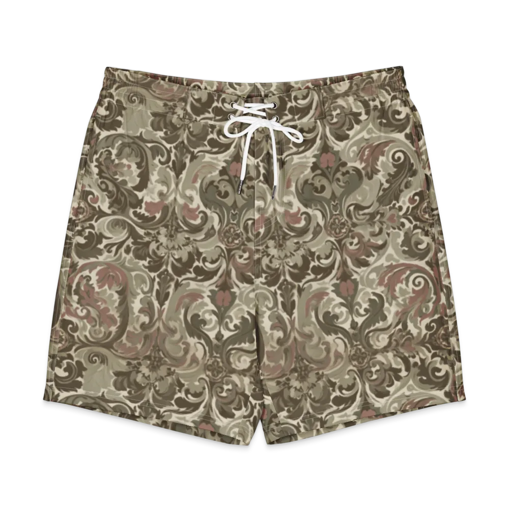 Moss Rose Revival on Men's Board Shorts — Front