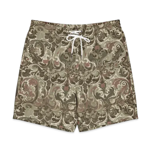 Moss Rose Revival on a Men's Board Shorts