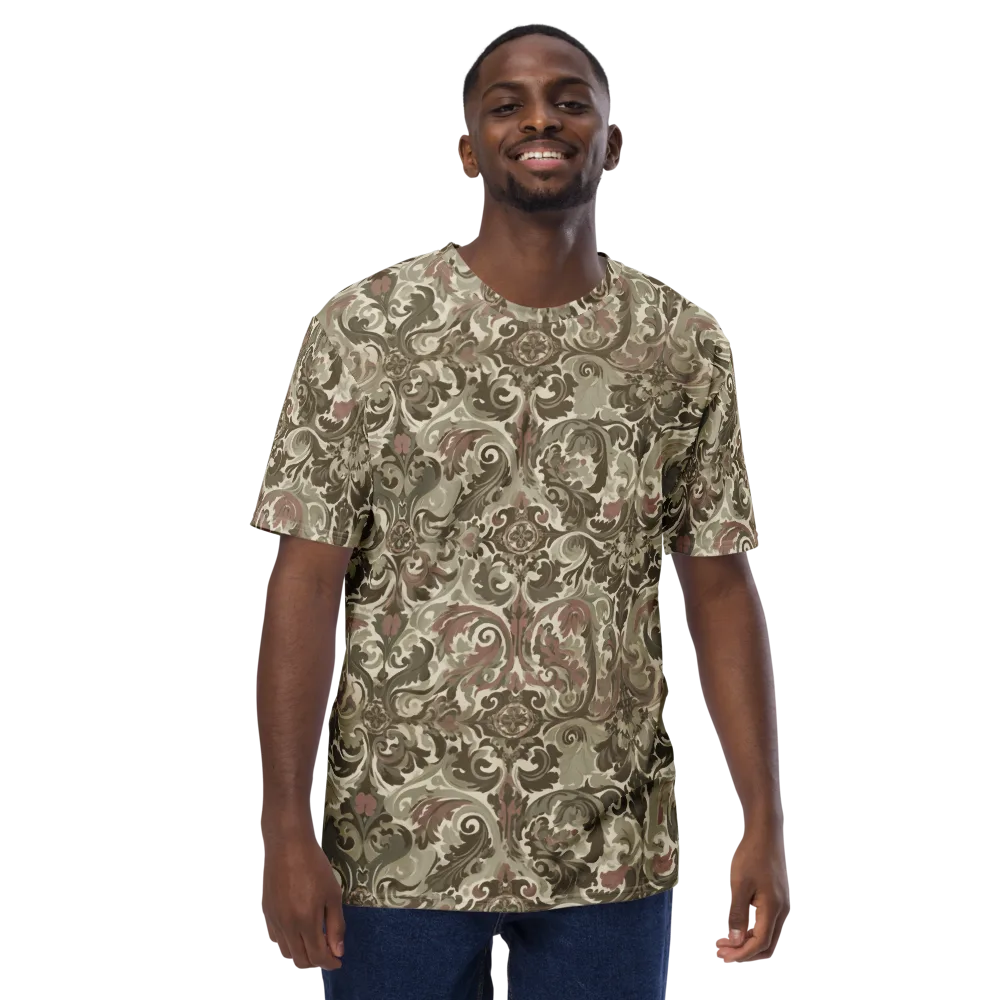 Moss Rose Revival on Men's Crew Neck T-Shirt — Front