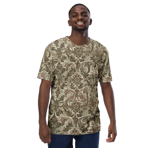Moss Rose Revival on a Men's Crew Neck T-Shirt