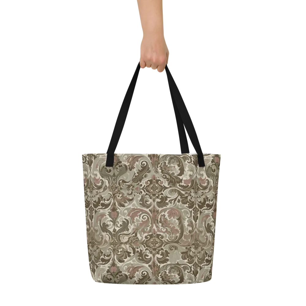 Moss Rose Revival on Large Tote Bag W/ Pocket — Front