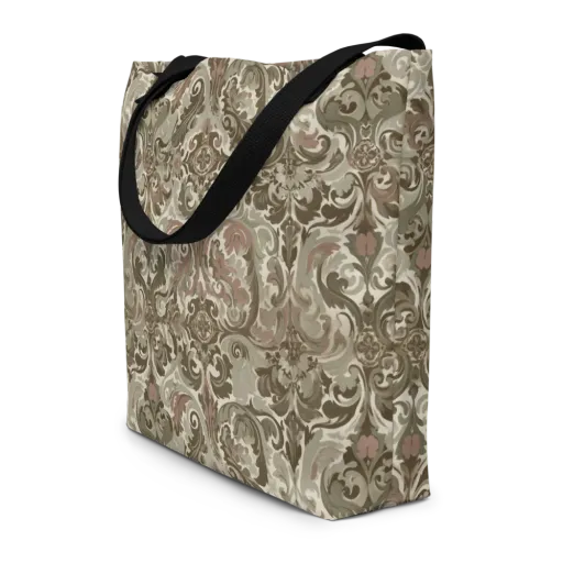 Moss Rose Revival on a Large Tote Bag W/ Pocket