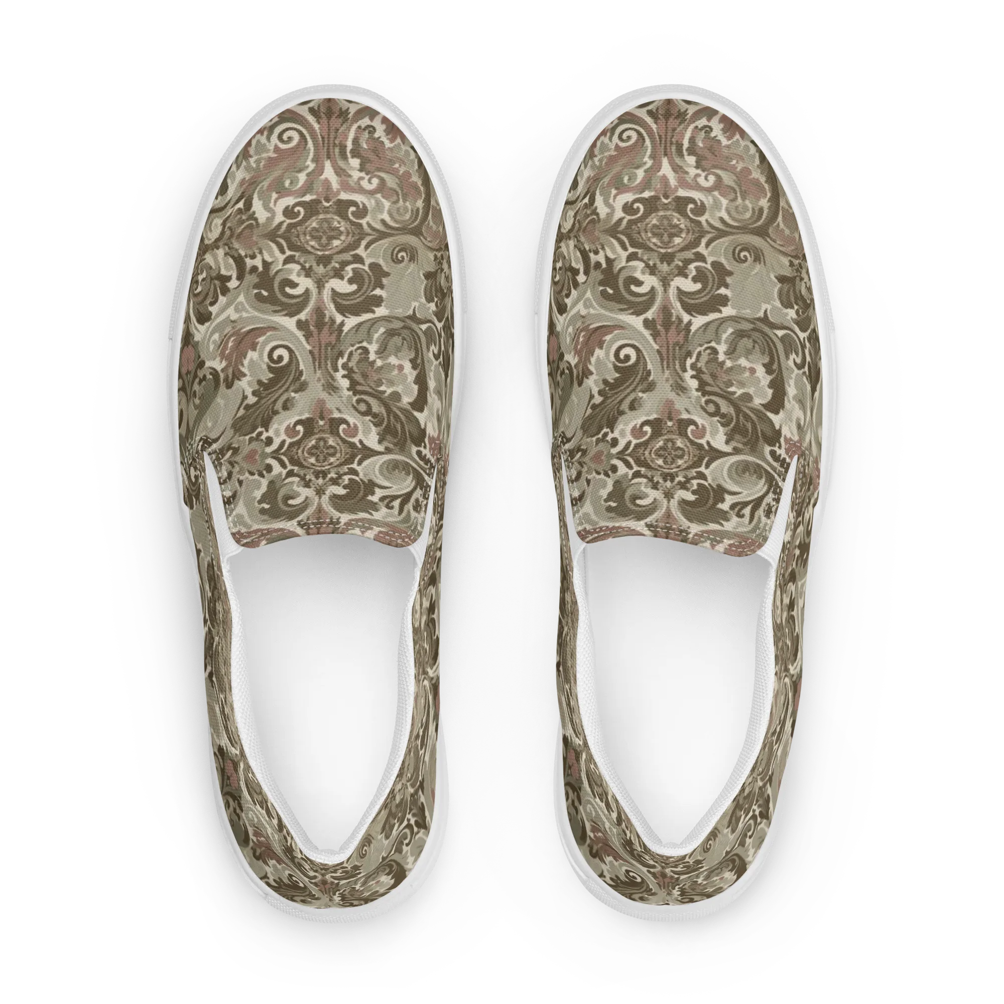 Moss Rose Revival on Women's Slip-On Canvas Shoes — Front