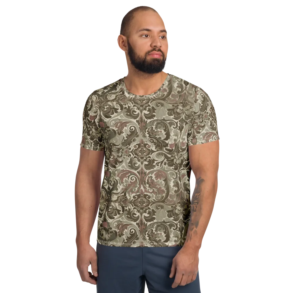 Moss Rose Revival on Men's Athletic T-Shirt — Front