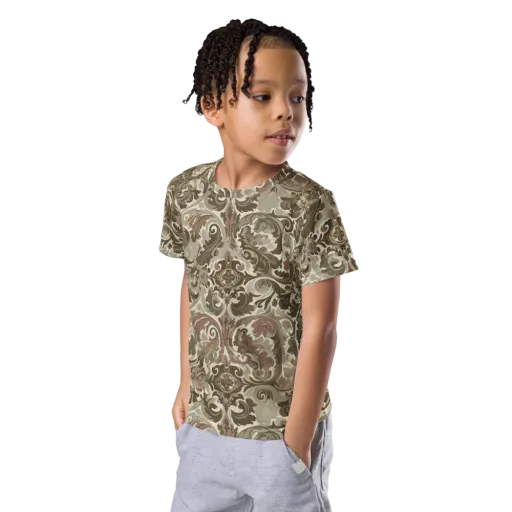 Moss Rose Revival on a Kids Crew Neck T-Shirt