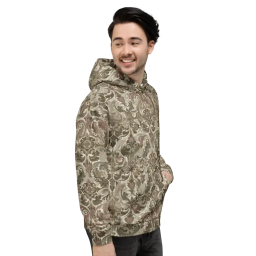 Moss Rose Revival on a Hoodie