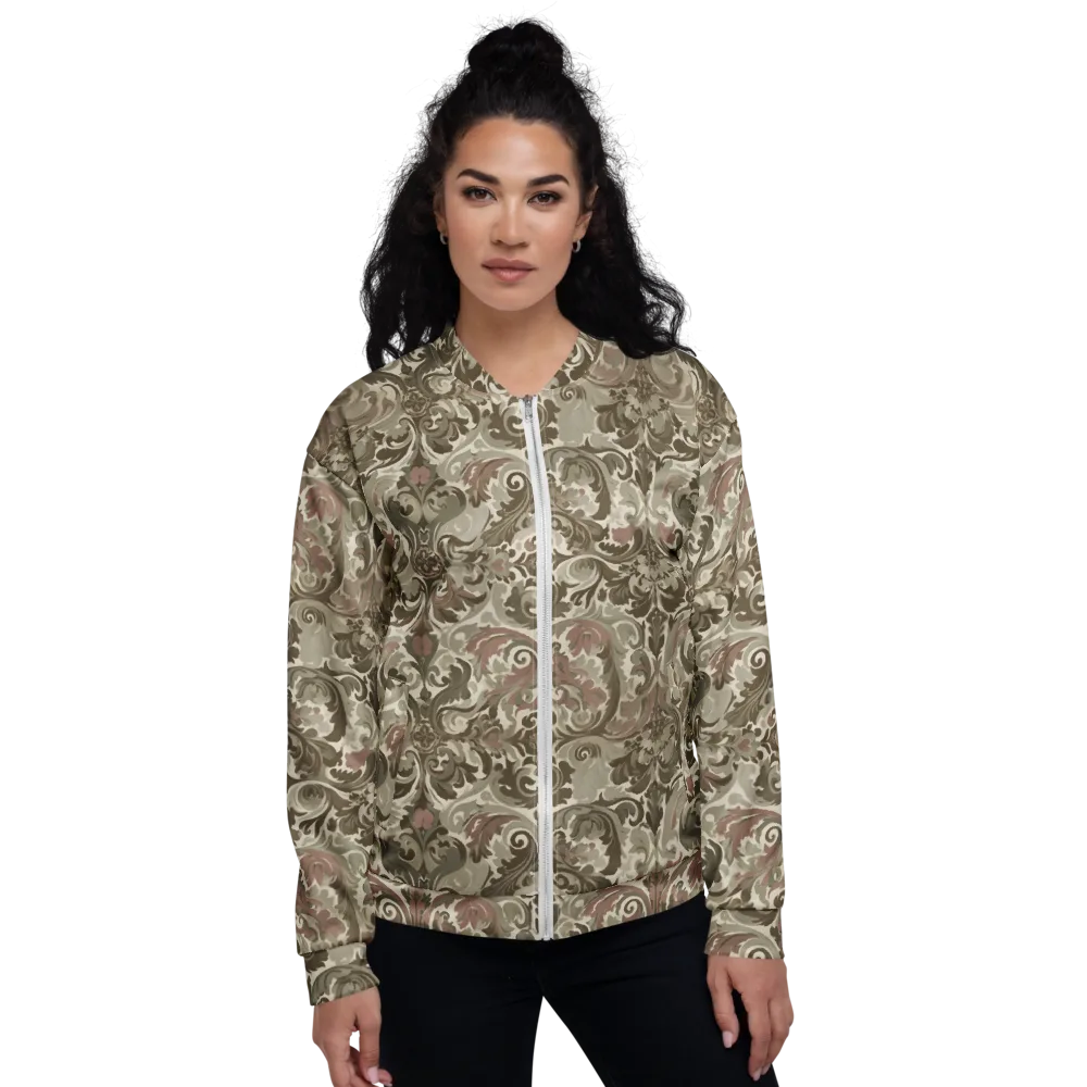 Moss Rose Revival on Bomber Jacket — Front