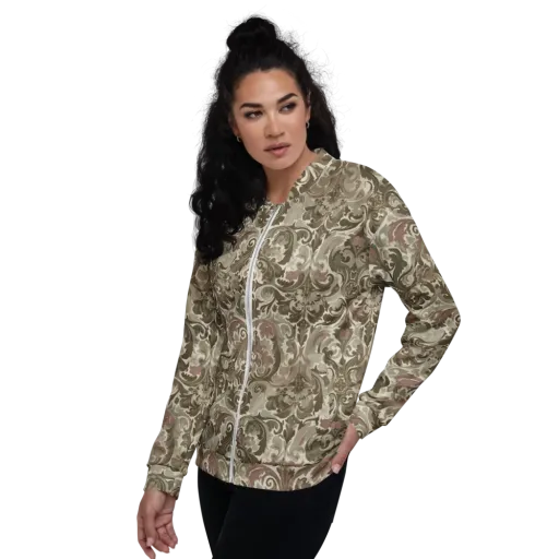 Moss Rose Revival on a Bomber Jacket