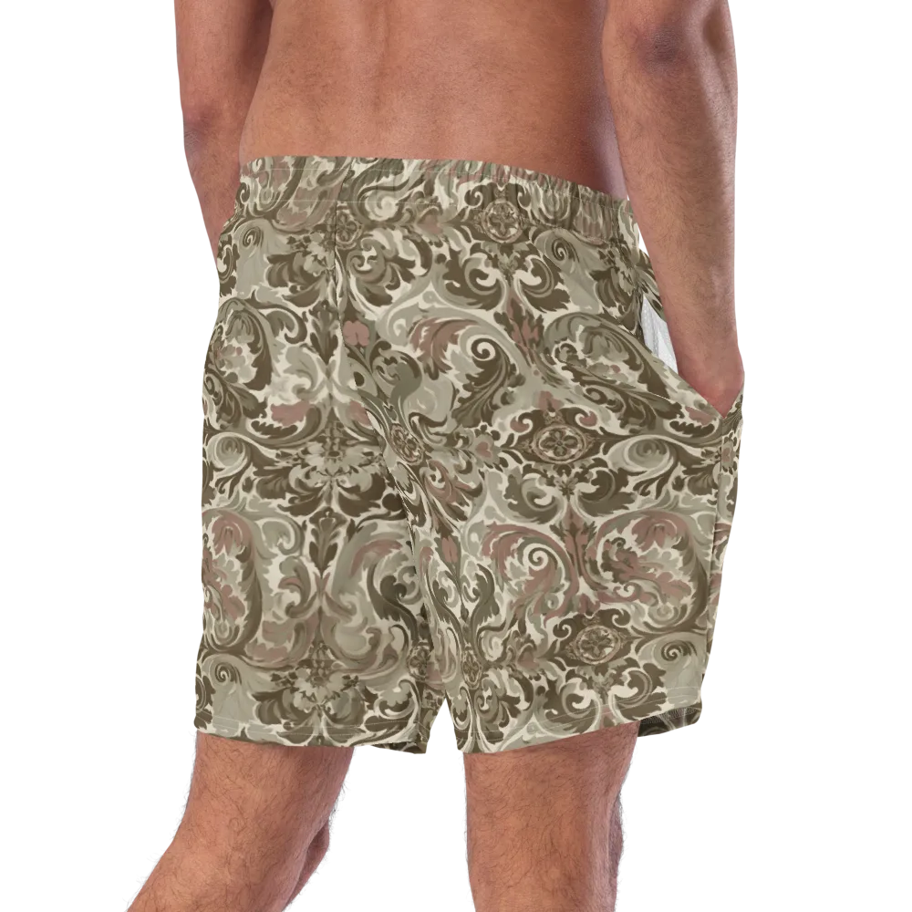 Moss Rose Revival on Swim Trunks — Right Back