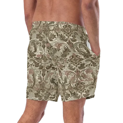 Moss Rose Revival on a Swim Trunks