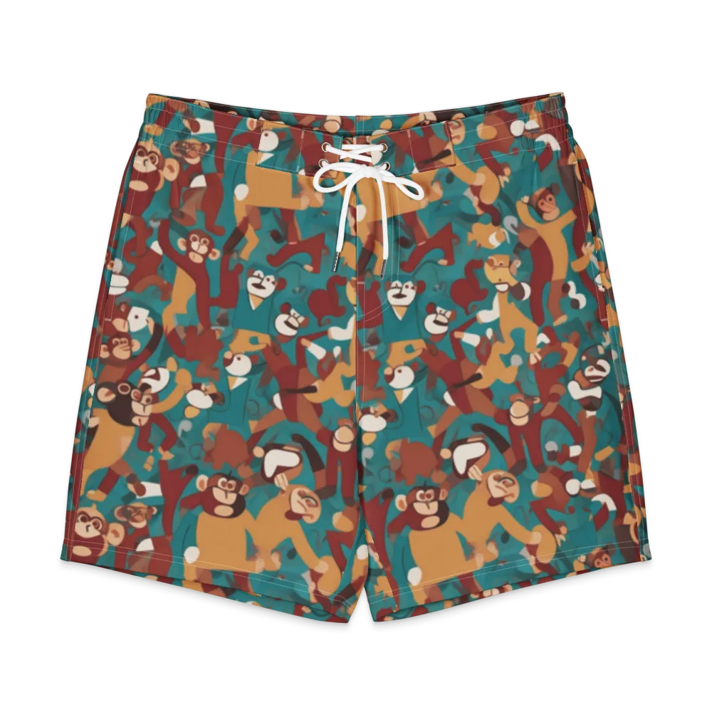 Monkey Mayhem on Men's Board Shorts — Front