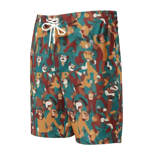 Monkey Mayhem on a Men's Board Shorts