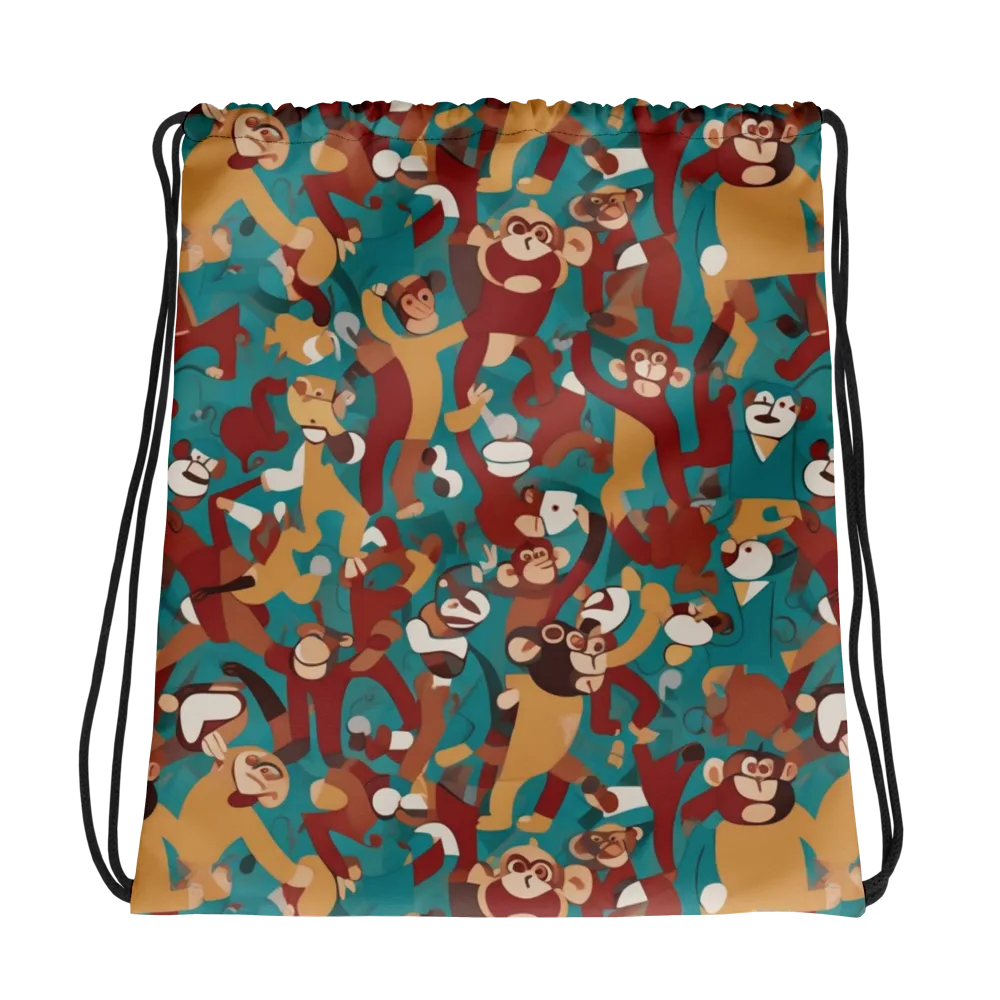 Monkey Mayhem on Drawstring Bag — Photo