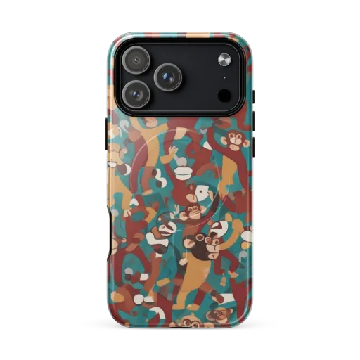 Monkey Mayhem on a MagSafe Tough Case for iPhone®