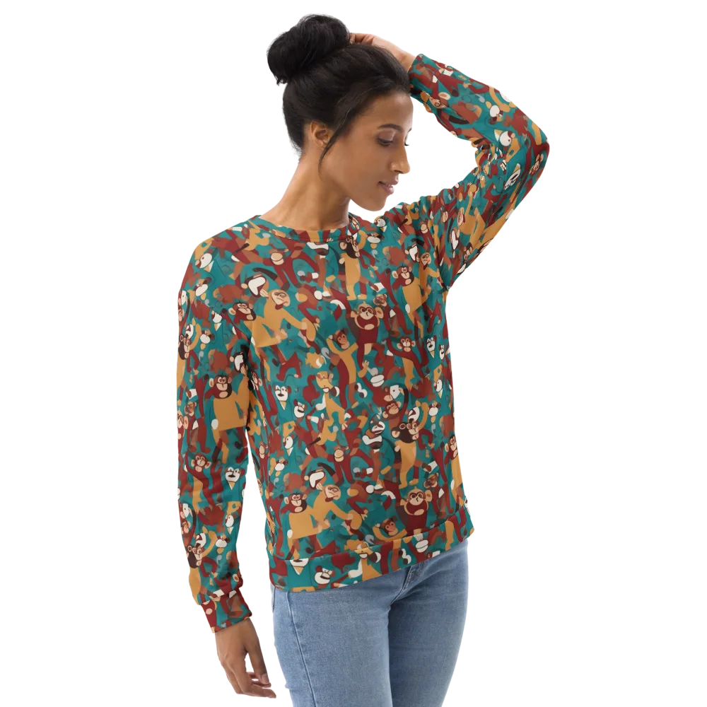 Monkey Mayhem on Sweatshirt — Right Front