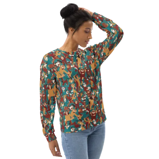 Monkey Mayhem on a Sweatshirt