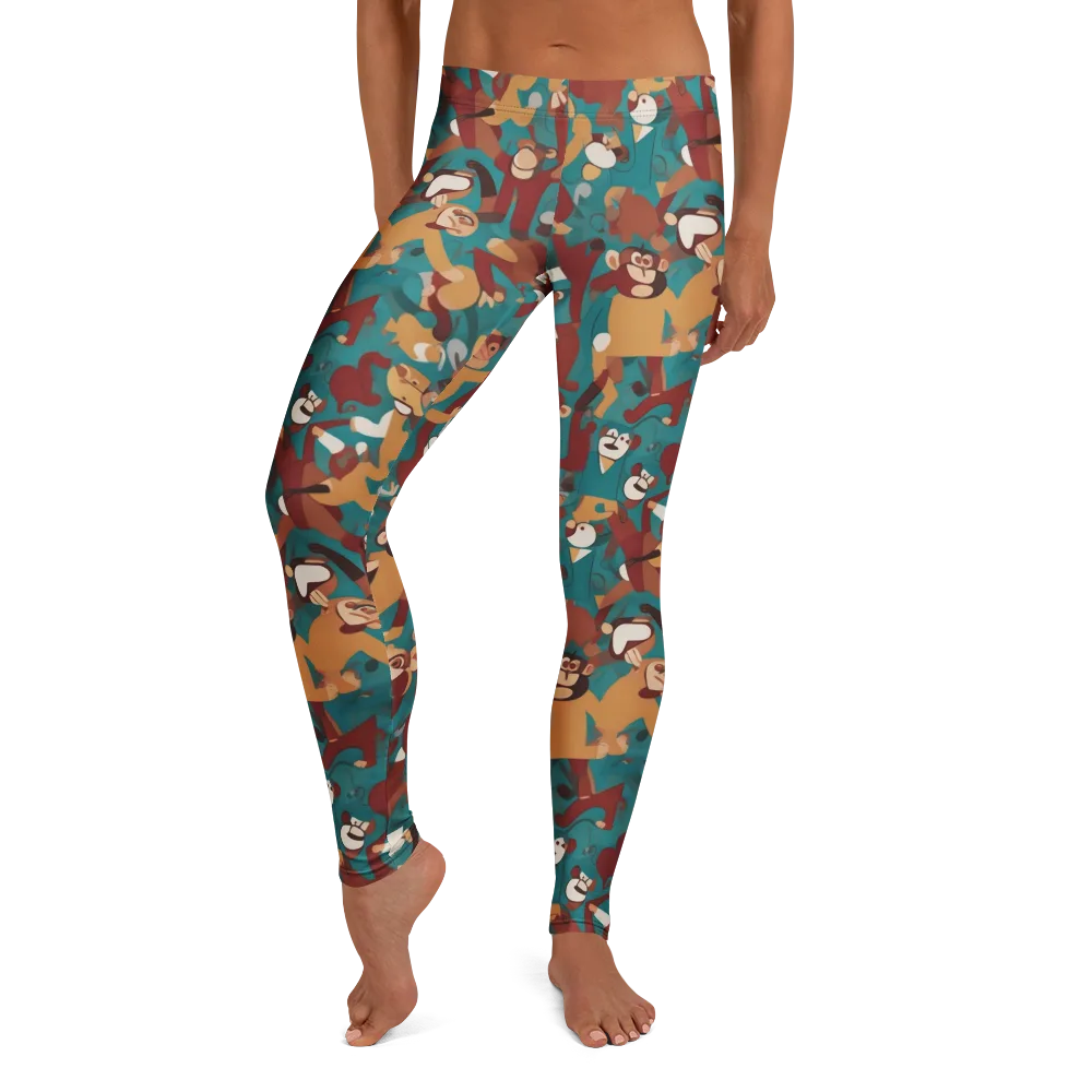 Monkey Mayhem on Leggings — Front