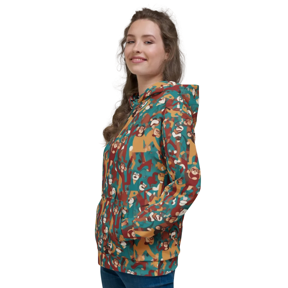 Monkey Mayhem on Hoodie — Left