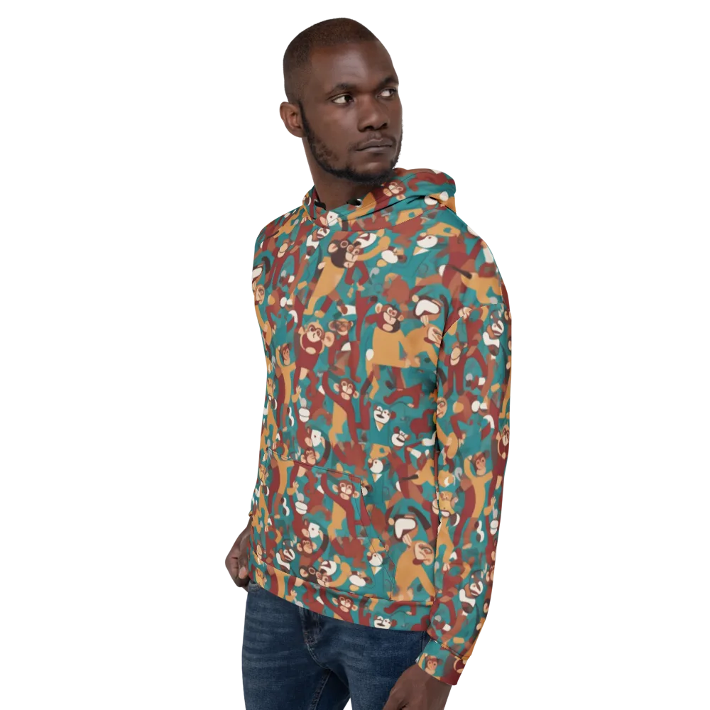 Monkey Mayhem on Hoodie — Left
