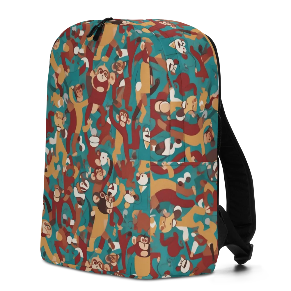 Monkey Mayhem on Minimalist Backpack — Left