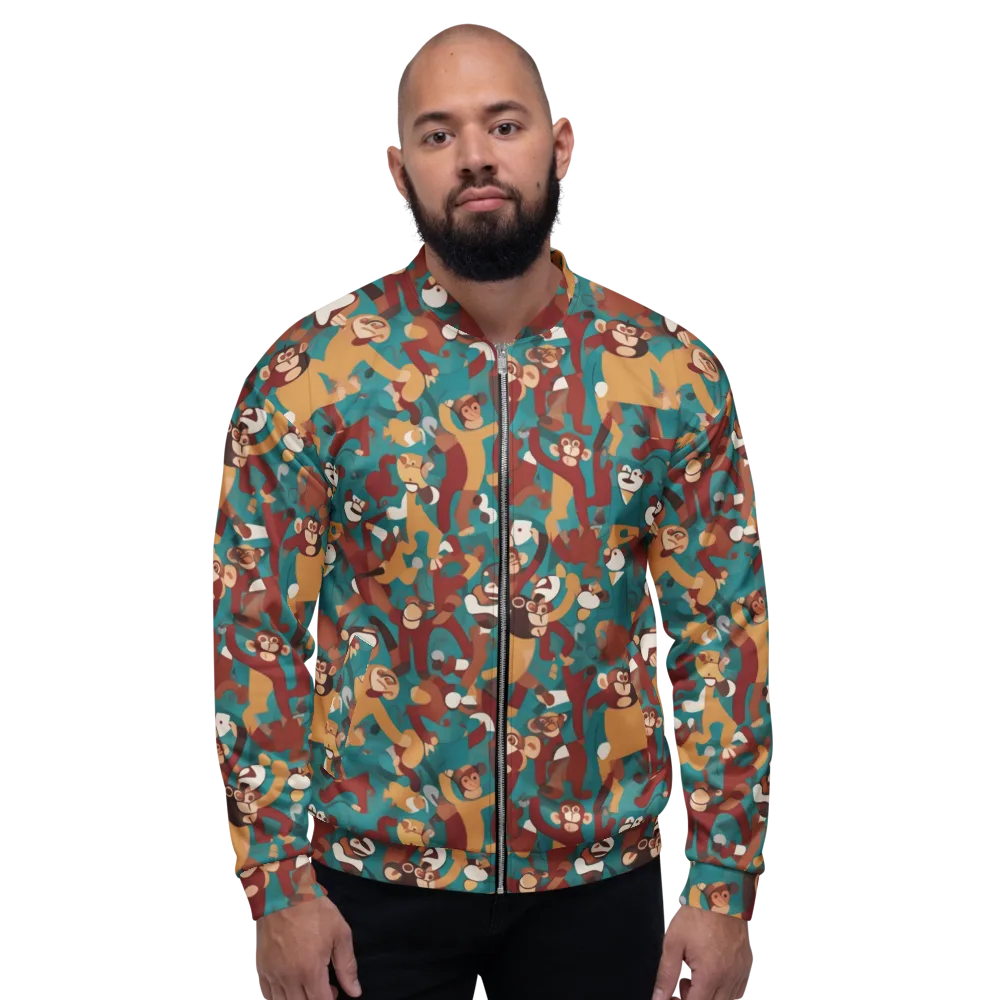 Monkey Mayhem on Bomber Jacket — Front