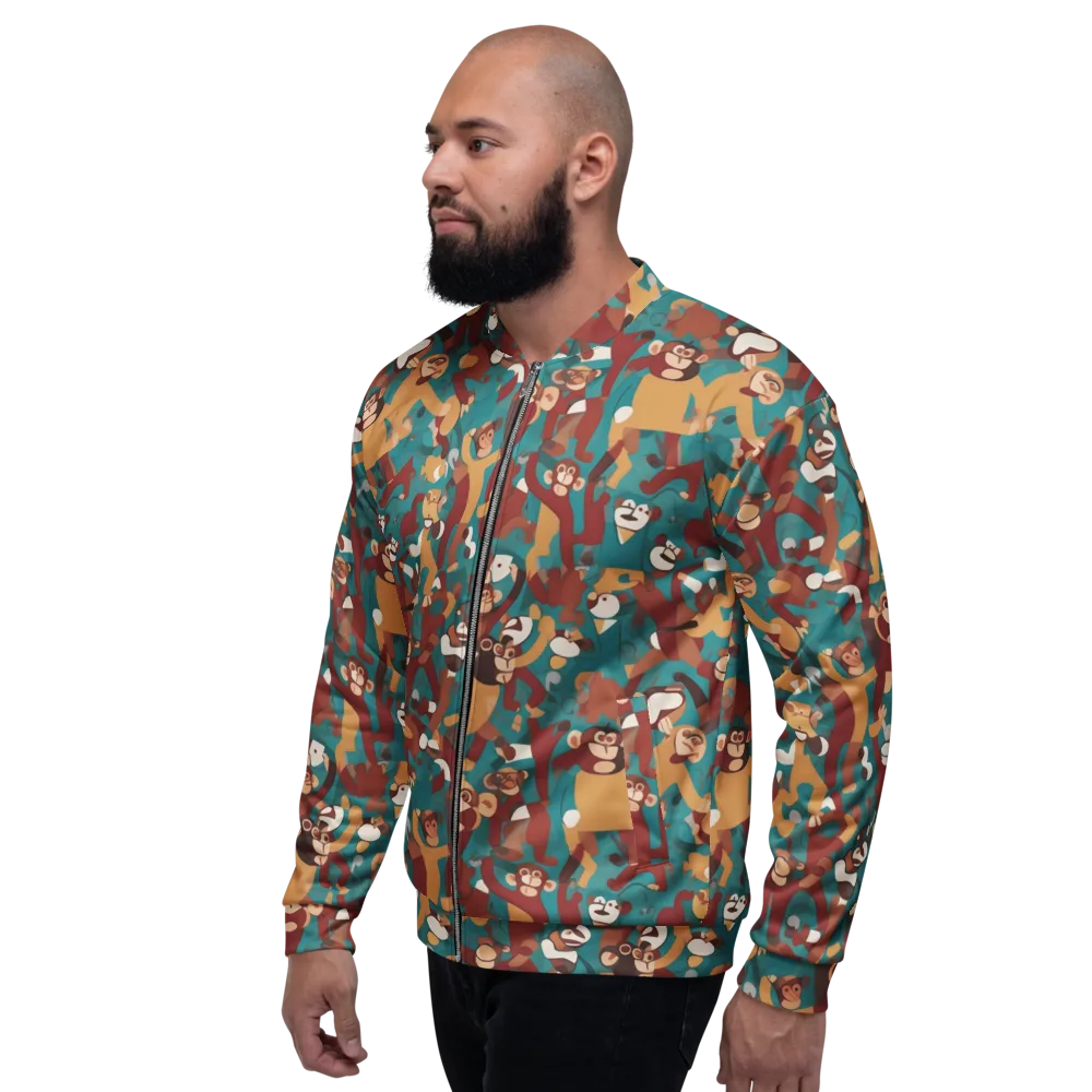 Monkey Mayhem on Bomber Jacket — Left