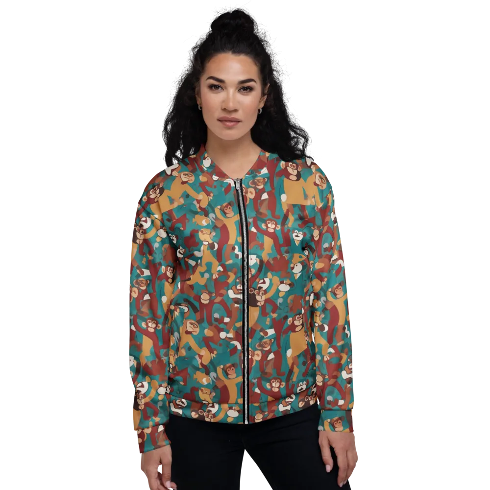 Monkey Mayhem on Bomber Jacket — Front