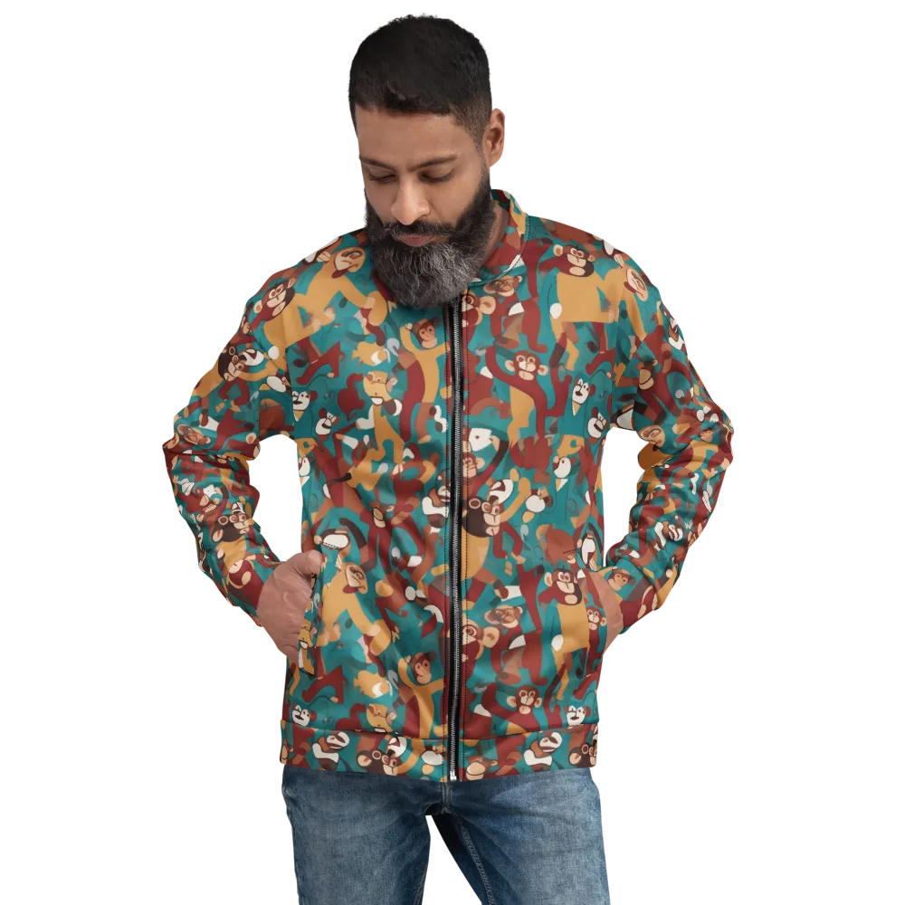 Monkey Mayhem on Bomber Jacket — Front