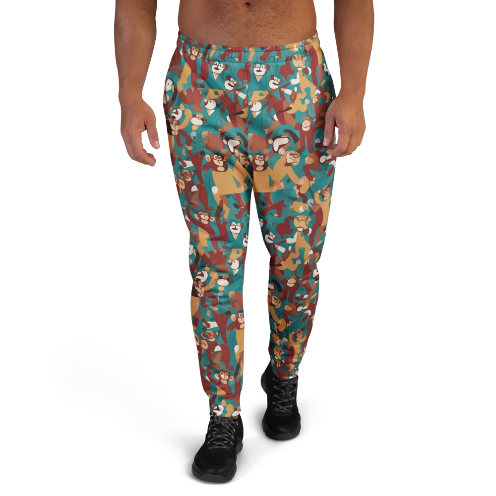 Monkey Mayhem on Men's Joggers — Front