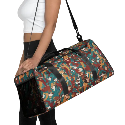 Monkey Mayhem on a Duffle Bag