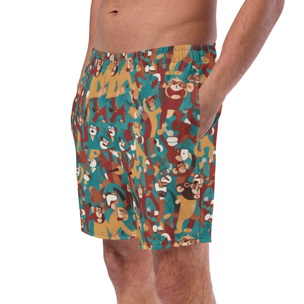 Monkey Mayhem on Swim Trunks — Left Front