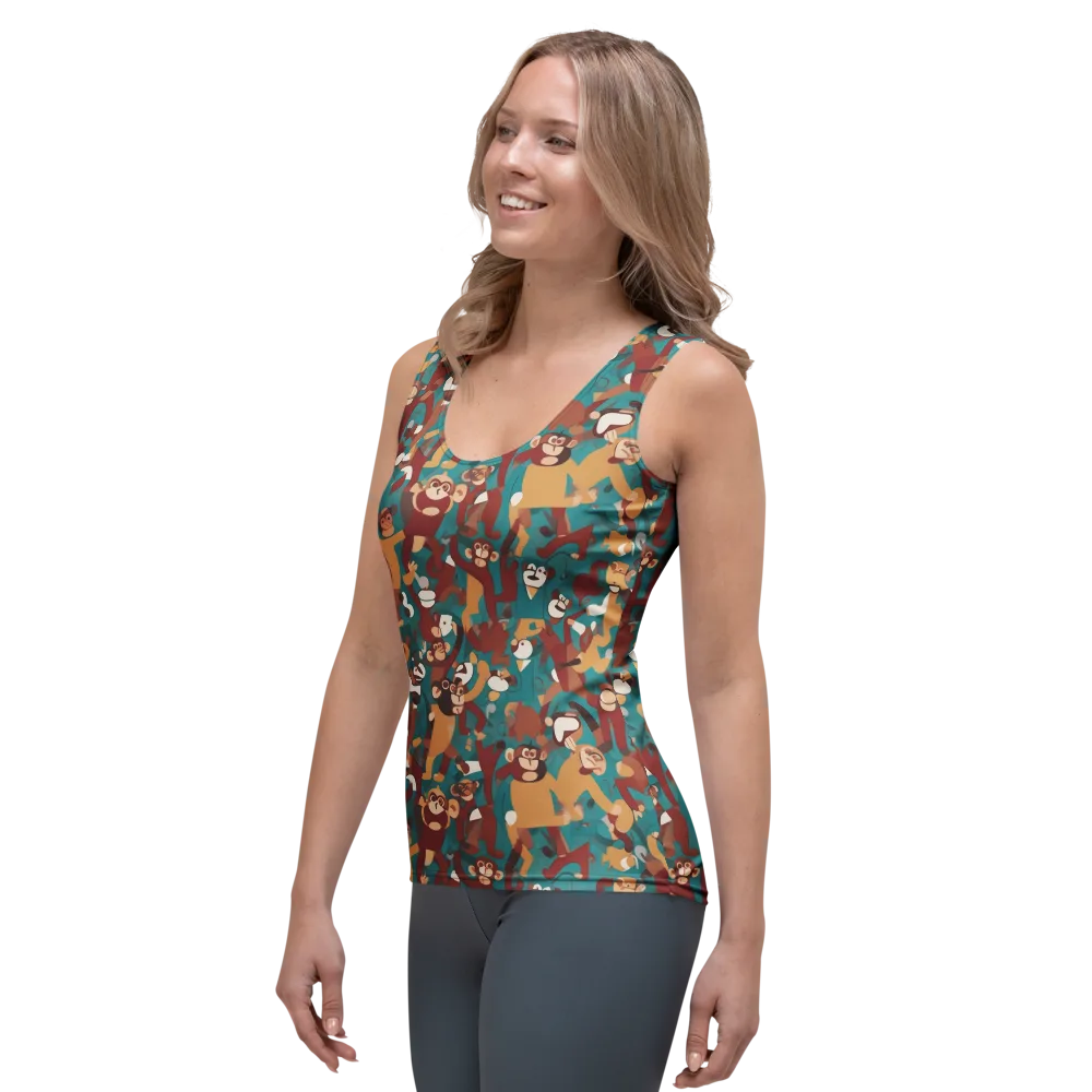 Monkey Mayhem on Women's Tank Top — Left Front
