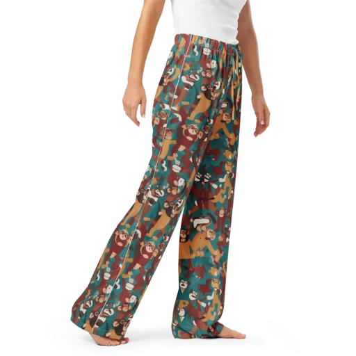 Monkey Mayhem on a Women's Pajama Pants