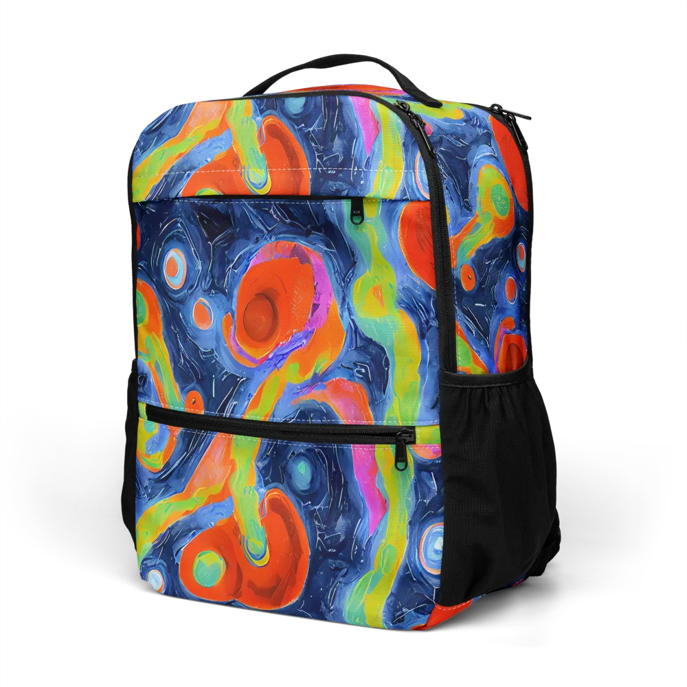 Neon Tidal Pool on Utility Backpack — Left Front