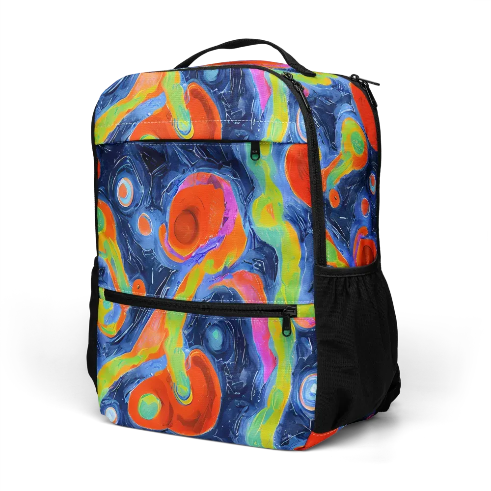 Neon Tidal Pool on Utility Backpack — Left Front
