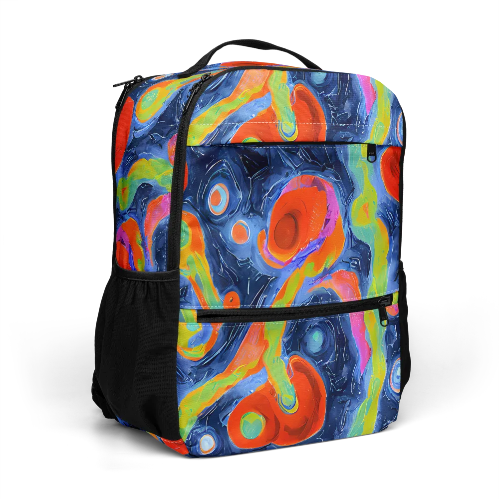 Neon Tidal Pool on Utility Backpack — Right Front