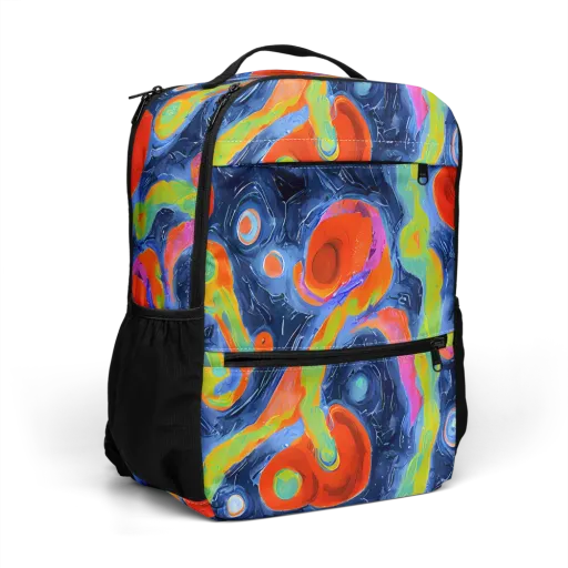 Neon Tidal Pool on a Utility Backpack