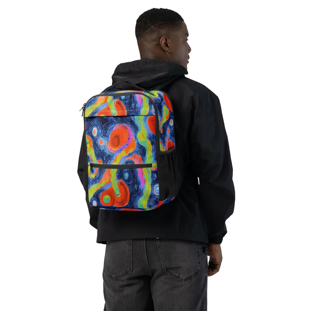 Neon Tidal Pool on Utility Backpack — Back