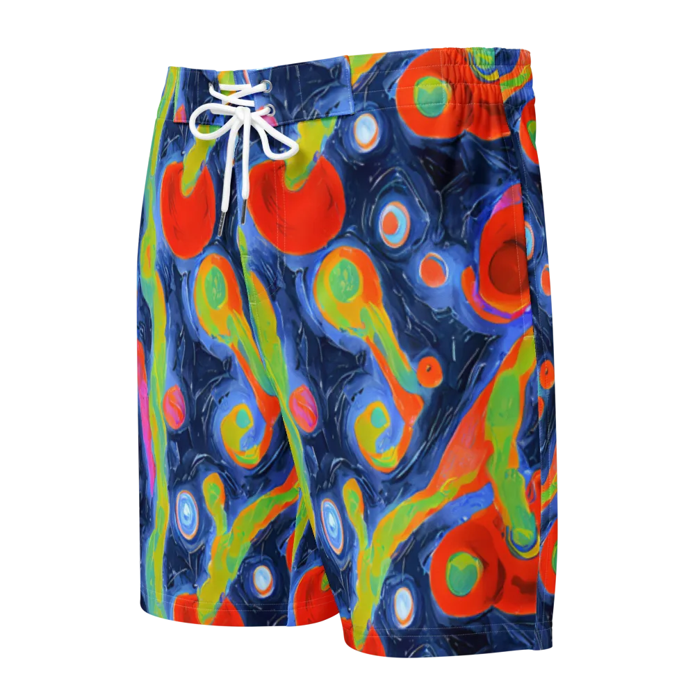 Neon Tidal Pool on Men's Board Shorts — Front