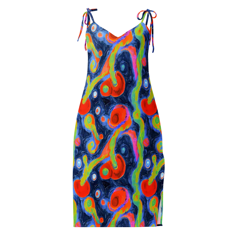 Neon Tidal Pool on Slip Dress — Front