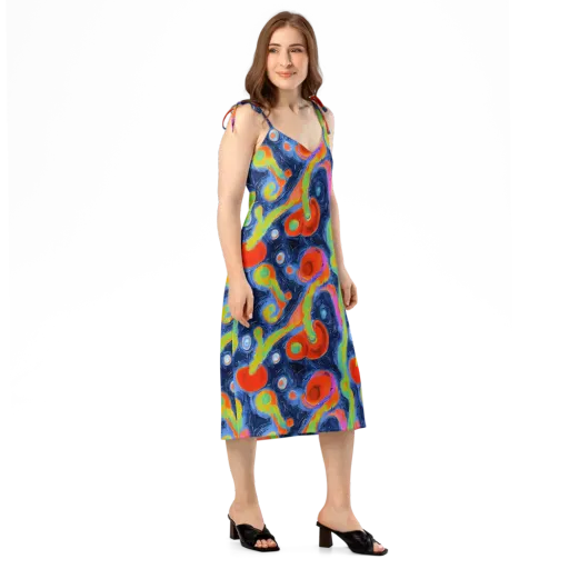 Neon Tidal Pool on a Slip Dress