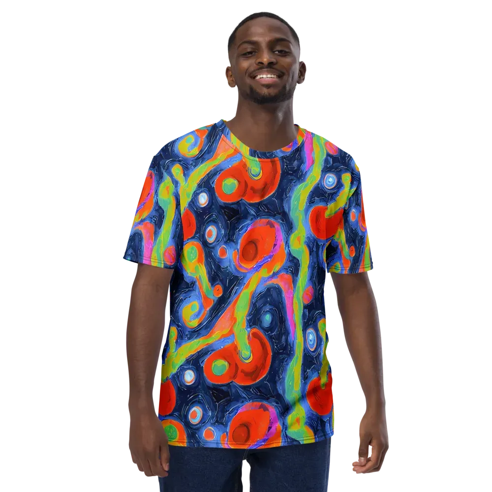 Neon Tidal Pool on Men's Crew Neck T-Shirt — Front