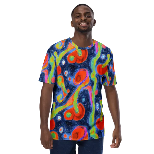 Neon Tidal Pool on a Men's Crew Neck T-Shirt
