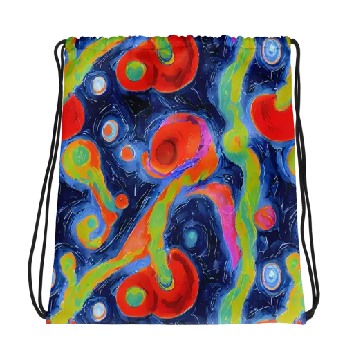Neon Tidal Pool on a Drawstring Bag