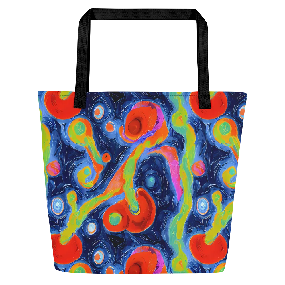 Neon Tidal Pool on Large Tote Bag W/ Pocket — Front