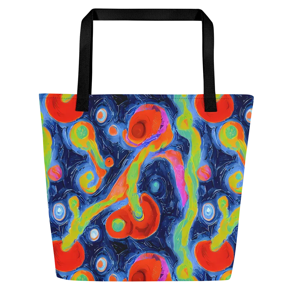 Neon Tidal Pool on Large Tote Bag W/ Pocket — Front