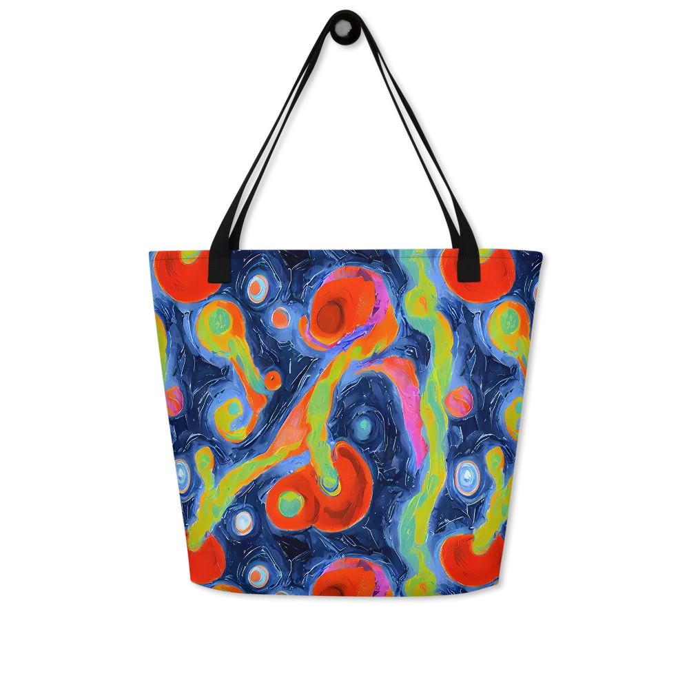 Neon Tidal Pool on Large Tote Bag W/ Pocket — Front
