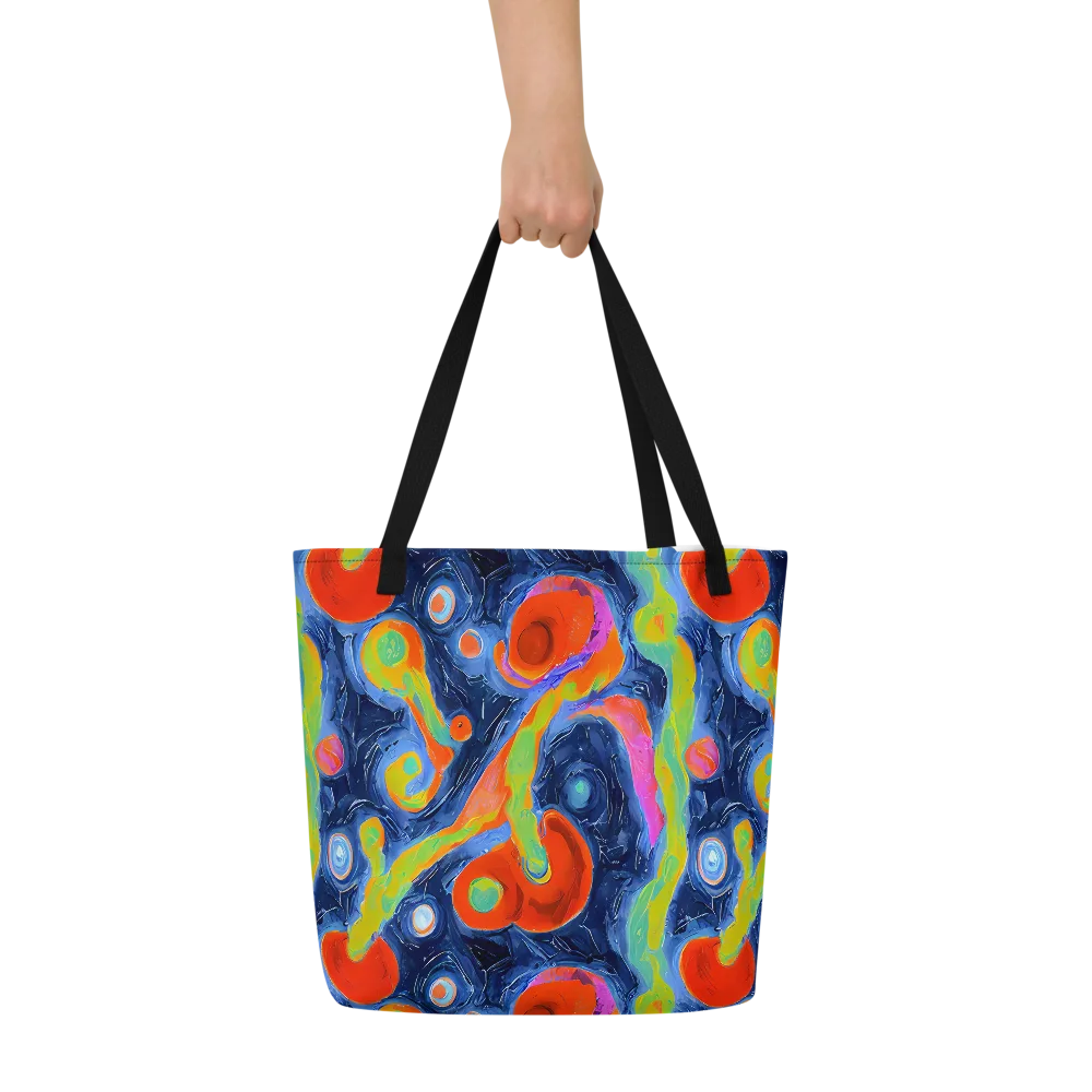 Neon Tidal Pool on Large Tote Bag W/ Pocket — Front