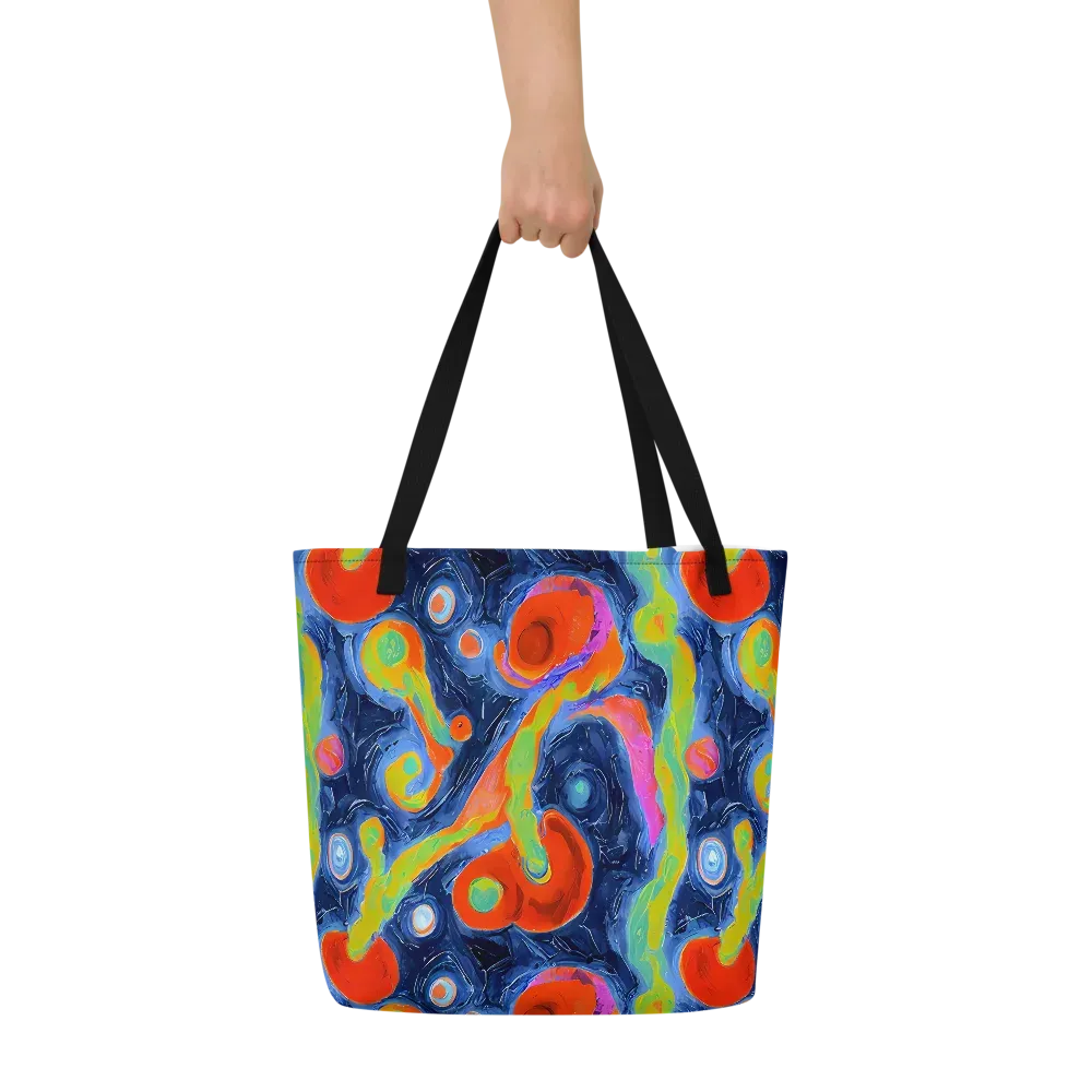 Neon Tidal Pool on Large Tote Bag W/ Pocket — Front