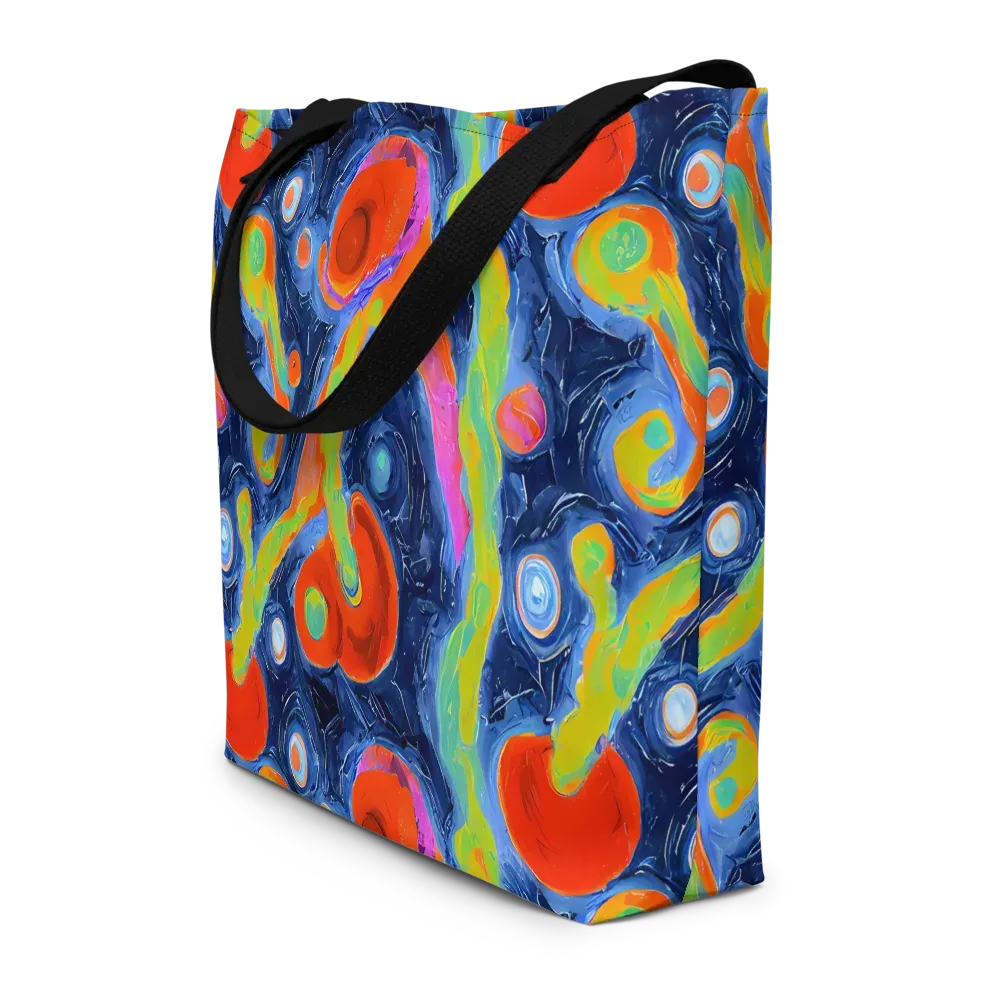 Neon Tidal Pool on Large Tote Bag W/ Pocket — Front